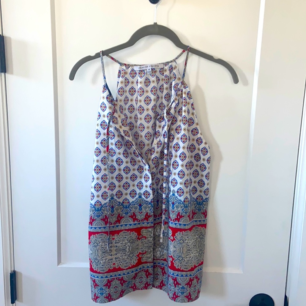 Collective Concepts button up tank top